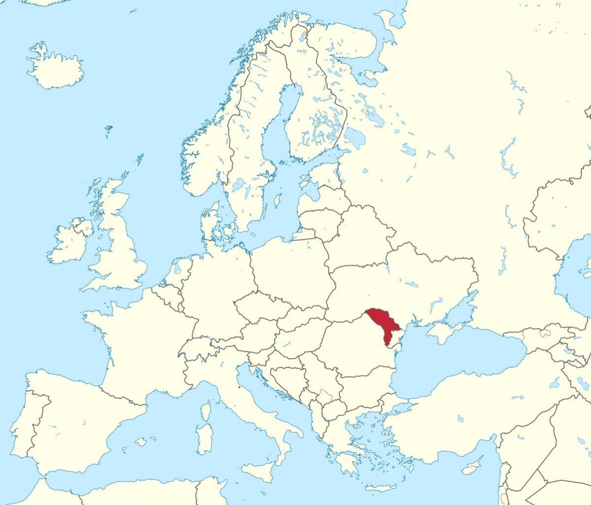 Žemėlapis Moldovos europa